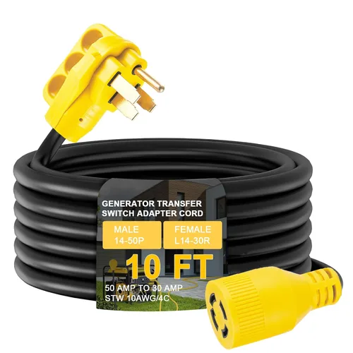 Vista 8 de Adaptador de generador de 50 amperios a 30 amperios, NEMA 14-50P a