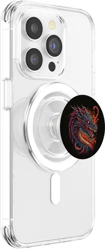 Vista 3 de Cool Fantasy Chinese Asian Dragon PopSockets MagSafe PopGrip para iPhone
