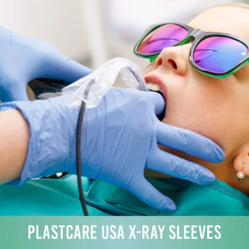 Vista 4 de Fundas de barrera desechables de plástico digital para sensor de rayos X (caja de 500) (8" x 1 3/8") por PlastCare USA