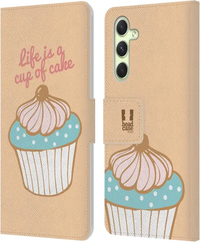 Vista 8 de Head Case Designs Assortment Cupcakes Happiness Leather Wallet Case Compatible with Samsung Galaxy A07 4G Surtido