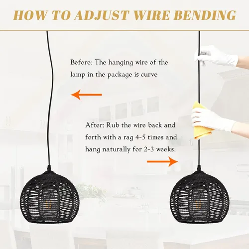 Vista 9 de Ayshwill Dec Lámpara de araña negra tejida estilo boho de ratán y mimbre con cúpula, lámpara colgante para comedor, dormitorio, isla de cocina