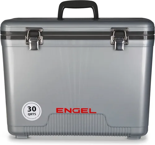 Vista 8 de Engel UC30 30qt a prueba de fugas, hermético, enfriador de caja de secado y caja de almuerzo rígida Azul
