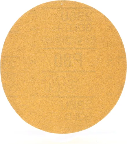 Vista 2 de 3M 182 Hookit - 236U Oro 6 pulgadas, P1C, disco de película antipolvo., 6, Dorado