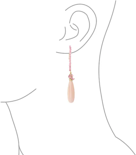 Vista 3 de Aretes colgantes de alambre bohemio con cuentas alargadas lineales con gancho de pescado, delgado, ligero, largo, lágrima, para mujeres