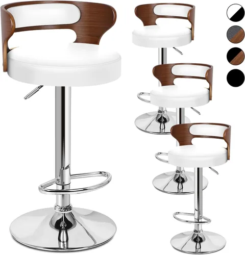 Vista 10 de ALFORDSON Juego de 2 taburetes de bar, taburetes de bar giratorios de altura ajustable para encimera de cocina, modernas sillas de bar tapizadas