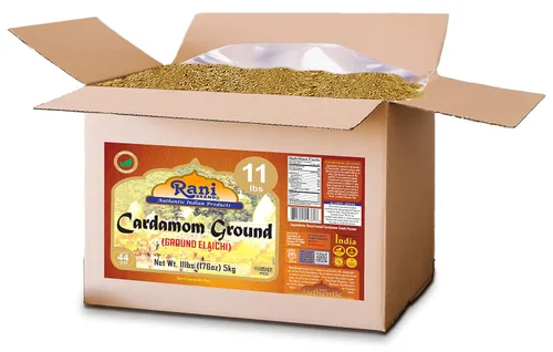 Vista 4 de Rani Cardamomo (Elachi) Molido, especia india en polvo, 176 onzas (11 libras), caja a granel de 11.0 lbs ~ Todo natural Sin color añadido Apto