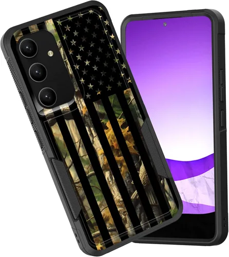 Vista 82 de Funda para Galaxy A15 5G, doble capa híbrida resistente a prueba de golpes, policarbonato duro, silicona suave, TPU, funda protectora para Samsung