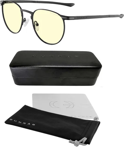 Vista 3 de GUNNAR - Gafas prémium para juegos y computadora - Bloquean el 65% de la luz azul - Mateo, Ónix y tinte ámbar
