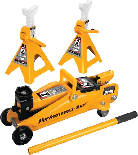 Vista 14 de Performance Tool W1640 gato de garaje de 2-1/2 toneladas, (5,000 lbs.) elevación de 5-15.5 pulgadas, ruedas giratorias, para autos/camiones