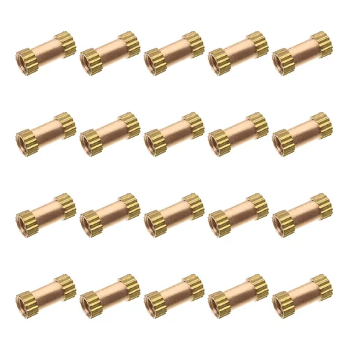 Vista 78 de Tuercas moleteadas de rosca hembra M2x3mm OD Tuercas de inserción roscadas de latón Tuercas de incrustación hidráulicas soldadas juntas Kit surtido