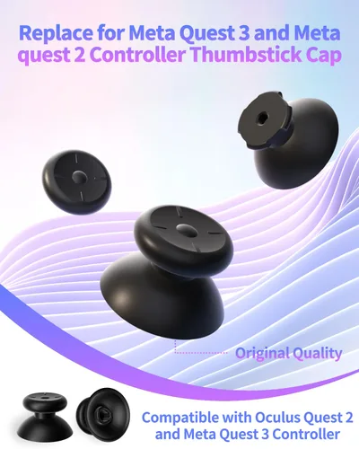 Vista 2 de Replacement Kit for Meta Quest 2 Controllerfor Oculus Quest 2 Controller(9 in one),Repair Accessories for Oculus Quest 2 Controller,Includes