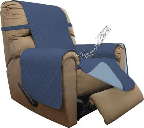 Vista 56 de ISSUNTEX Fundas de sofá de dos plazas con doble protección 100% impermeables para sala de estar, fundas para sofá de 2 cojines, protector de muebles