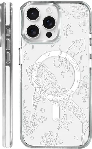 Vista 30 de Funda para iPhone 13/14 [compatible con Magsafe], funda magnética transparente de silicona a prueba de golpes con patrón de versículos de la Biblia