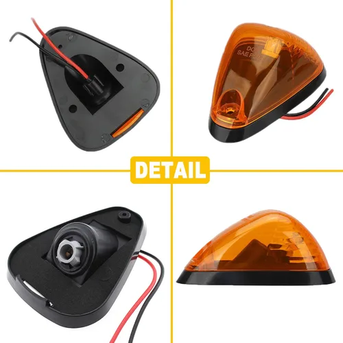 Vista 9 de 5X Luces de Señalización de Techo de Cabina LED Ámbar Luces de Holgura Superiores Compatibles con Ford 1999-2016 F150 F250 F350 F450 F550 Super Duty