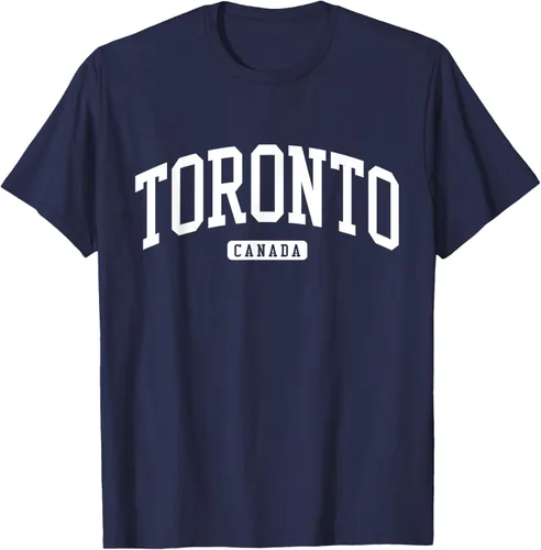 Vista 48 de Camiseta estilo universitario de Toronto Canada, Negro