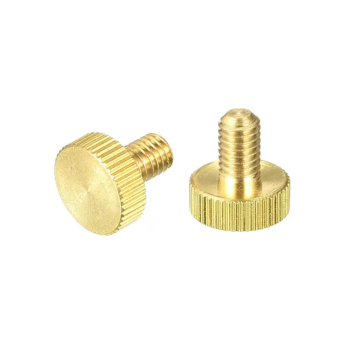 Vista 22 de uxcell Tornillos moleteados para pulgar, pernos planos de latón M3x4mm, sujetadores para PC, electrónicos, mecánicos, 2
