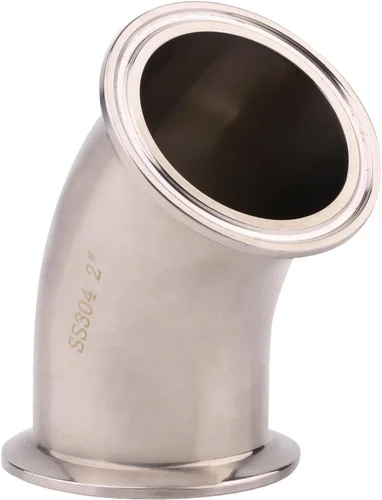 Vista 9 de DERNORD Codo de 45 grados Tubo de 1 pulgada OD Acero inoxidable 304 Montaje de tubería Se adapta a Tri Clamp 1.5 pulgadas