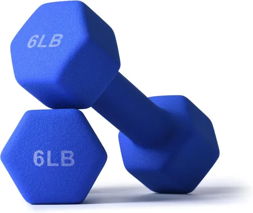 Vista 56 de Portzon Mancuernas de neopreno con agarre antideslizante para ejercicio de entrenamiento corporal total y tonificación muscular, compatible con 2
