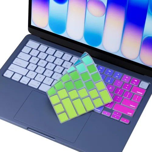 Vista 10 de ProElife Funda de teclado para MacBook Neo de 13 pulgadas A18 Pro A3404 Azul Degradado