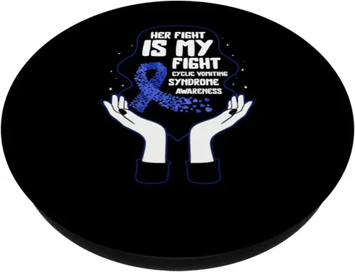 Vista 2 de Síndrome de vómito cíclico Su cinta azul guerrera CVS Awarene PopSockets intercambiables PopGrip