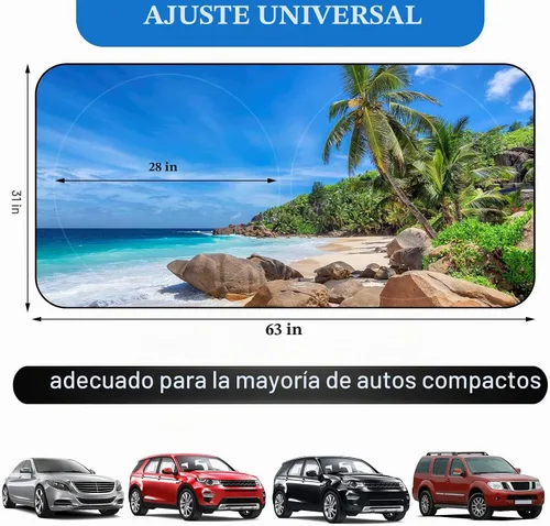Vista 7 de Parasol plegable para parabrisas de coche, cubreventanas frontales para coche, accesorios para coche, protección contra el calor y los rayos UV