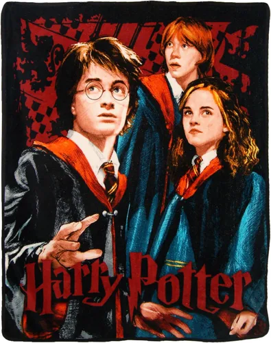 Vista 16 de Northwest Manta de micro Raschel de Harry Potter, ligera y transpirable para sofá, acogedora para todas las estaciones, 46 x 60 pulgadas, bandera