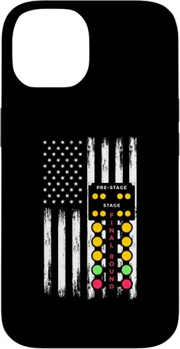 Vista 4 de American Flag Drag Strip Auto Tree Light Racecar Driver Case for iPhone 16