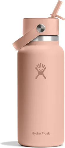Vista 40 de Hydro Flask de boca ancha con tapa Flex de pajita de 24 onzas Agave