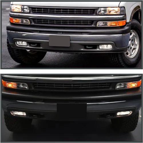 Vista 9 de SPEC-D TUNING Luces antiniebla transparentes de conducción + bombillas compatibles con Chevy Silverado 1999-2002 2000-2006 Tahoe Suburban izquierdo