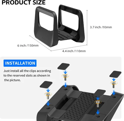 Vista 7 de Soporte vertical para computadora de escritorio, soporte de plástico para laptop con protección de silicona, compatible con todos los Negro