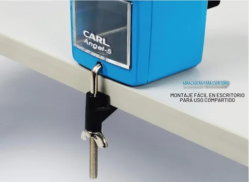 Vista 6 de Carl Angel-5 - Sacapuntas para artistas y profesores de alta resistencia, manivela manual de precisión con parada automática, compatible con lápices