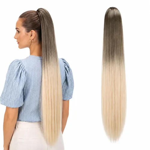 Vista 15 de PRETTYSHOP - Extensión de pelo largo y liso, resistente al calor