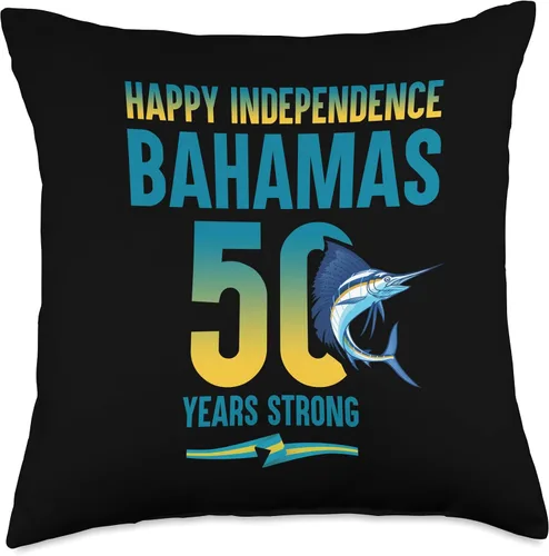 Vista 5 de Moodies Bahamas Independence 50th Celebration Golden Jubilee - Almohada de 16 x 16 pulgadas, multicolor