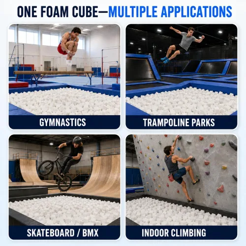 Vista 6 de FoamRush Bloques/cubos de espuma (blanco) de 6 x 6 x 6 pulgadas, paquete de 10 bloques de espuma para hoyos para parques de patinetas, empresas