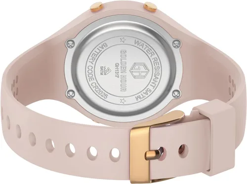 Vista 4 de GOLDEN HOUR Reloj de pulsera de silicona con cronógrafo digital impermeable para mujer