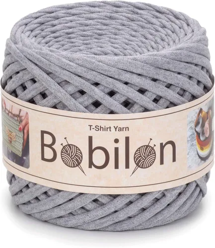 Vista 35 de Hilo de camiseta de algodón de 5 a 0.276 in, 328.1 ft / 110 yardas, para ganchillo, tejido y macramé, ártico 100% cotton t shirt yarn for crochet