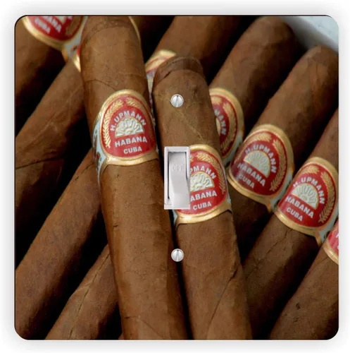 Vista 6 de Cuban Cigars Havana Cigar - Tapa de interruptor de luz basculante doble - Placa de interruptor basculante doble