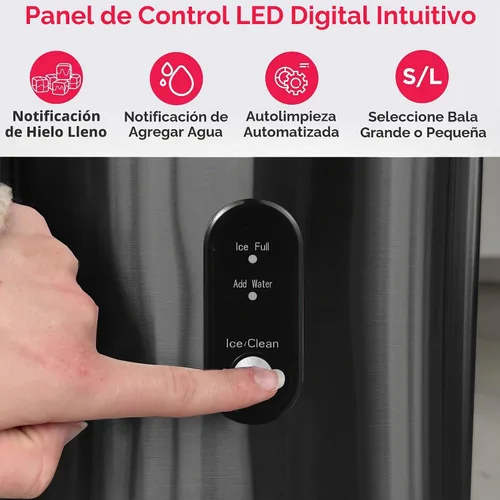 Vista 6 de Frigidaire EFIC103 - Máquina de Hielo, Resistente, 26 libras de Hielo por Día, Acero Inoxidable Negro