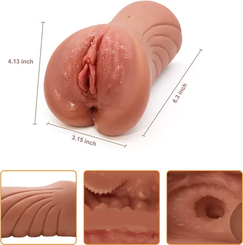 Vista 5 de Juguete masturbador masculino de bolsillo, muñeca sexual 2 en 1, masturbación realista, mamada, Stroker, juguetes sexuales masculinos con vagina