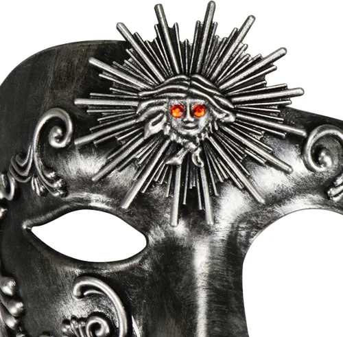 Vista 7 de Thmyo Half Face - Máscara de mascarada de carnaval veneciano para hombre, diseño vintage de Phantom of the Opera