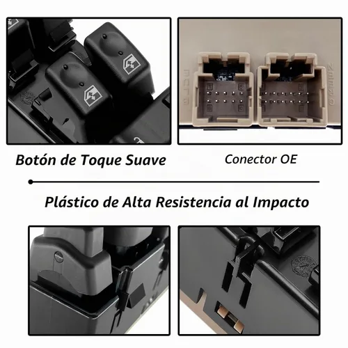 Vista 5 de 15883322 Interruptor de ventana eléctrica, apto para Chevy Silverado GMC Sierra 2003-2007