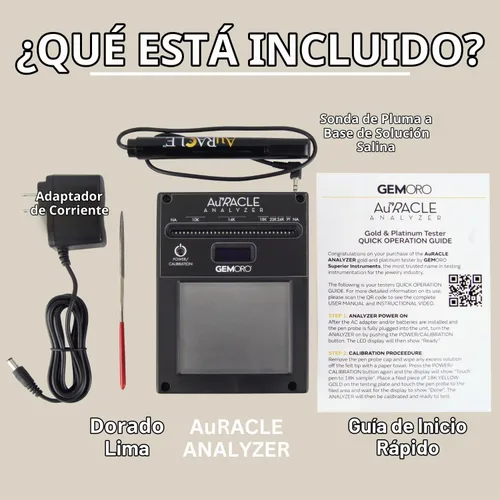 Vista 3 de GemOro Auracle Analyzer Gold Tester Probador electrónico compacto portátil y preciso de oro y platino de alto quilates Herramienta de joyería