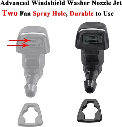 Vista 2 de 7C3Z-17K605-A Kit de manguera de boquilla de líquido de limpiaparabrisas para Ford Super Duty F-250 F-350 F-450 F-550 F-550 Boquillas de chorro