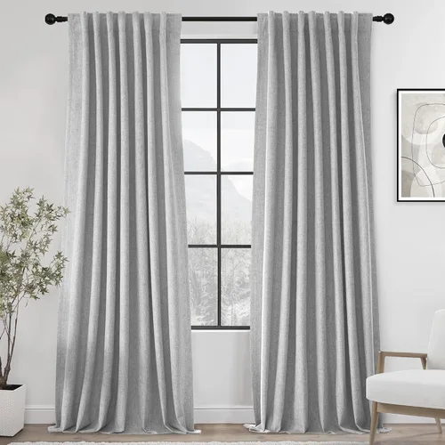 Vista 35 de UHITECH Short Blackout Curtains for Bedroom 24 Inch Long 2 Panels, Beige