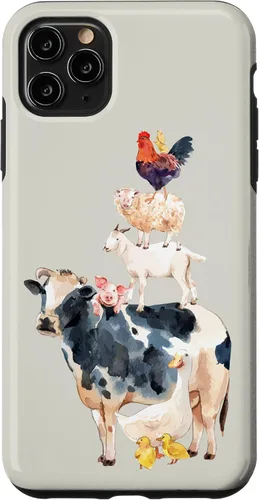 Vista 13 de Cute Animals Cow Chicken Pig Farmer Animal Lover Case for iPhone 17
