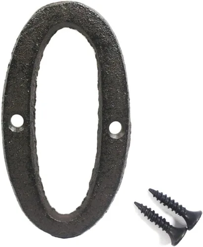 Vista 27 de Letras del abecedario de 3" en metal de hierro fundido decorativas, estilo clásico, para colgar letreros de pared, dirección, nombre, letrero