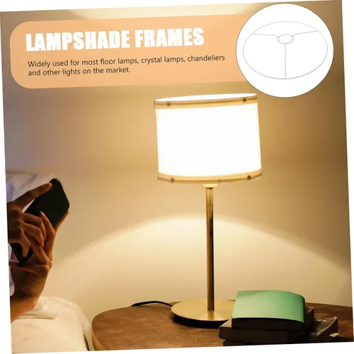 Vista 4 de LABRIMP Elegante marco de pantalla redonda adecuado para lámpara colgante de lámpara blanca