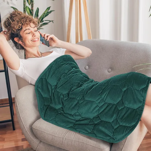 Vista 36 de Topblan - Manta pesada para adultos de 12 libras, suaves y cómodas mantas de forro polar con sherpa lanudo, manta pesada de jacquard elegante