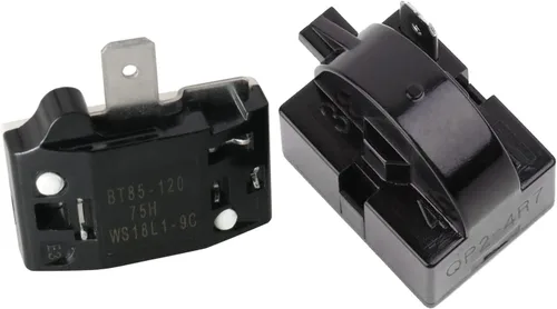 Vista 2 de Kit de relé de arranque de refrigerador y protector contra sobrecargas - QP2-4R7 Relés PTC de 4.7 ohmios, 1 pin y protectores 6750C-0005P