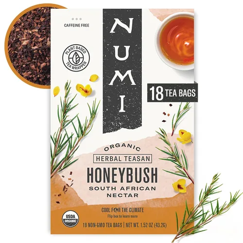 Vista 16 de Té de cúrcuma, Amber Sun, Numi Organic Mezcla de té de cúrcuma de hierbas con rooibos y especias